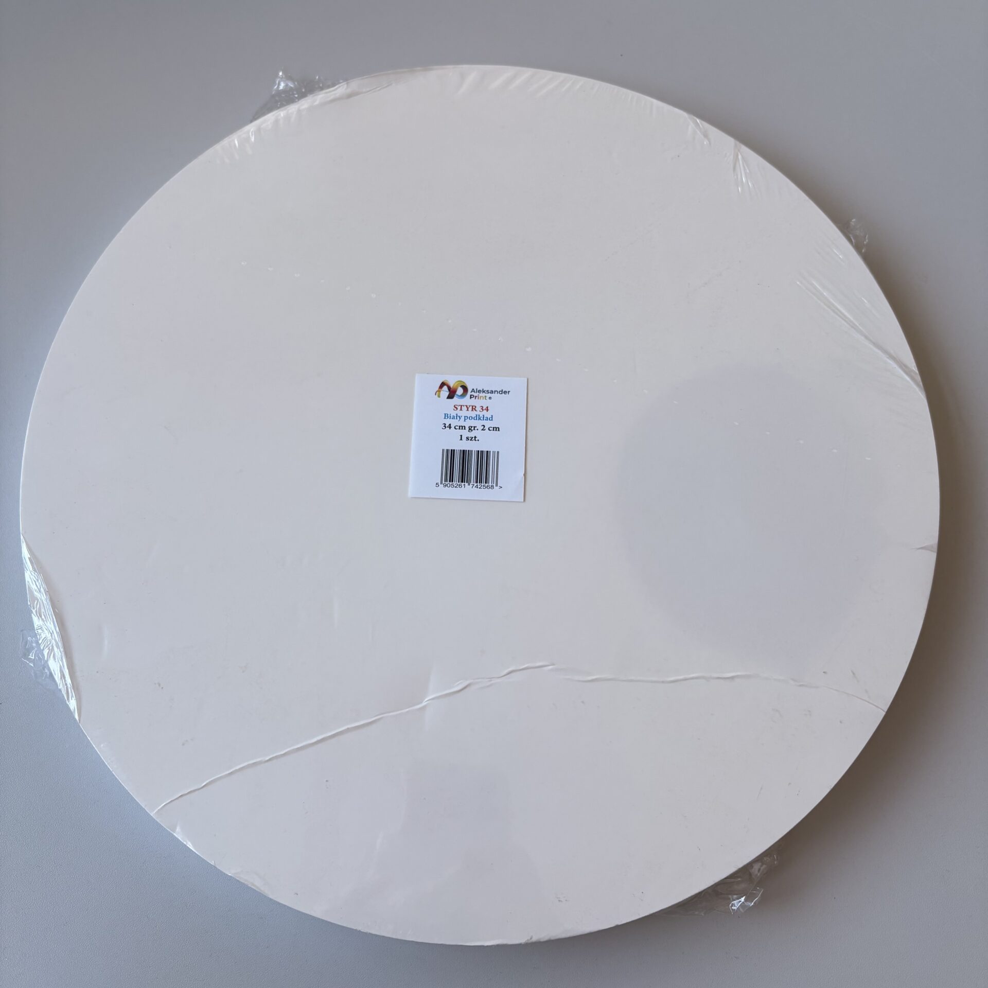 Podkład pod tort Styrodur Biały 34cm OUTLET