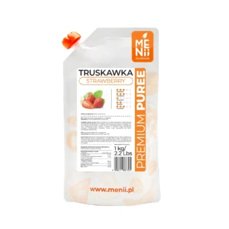 Naturalny smak truskawek do nowoczesnych deserów - Puree Truskawka MENii - 1 kg