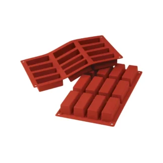 Silikomart SF026 Mini Cake – klasyczna forma silikonowa do mini ciast i batonów 79x29 h 30 mm, 12 gniazd