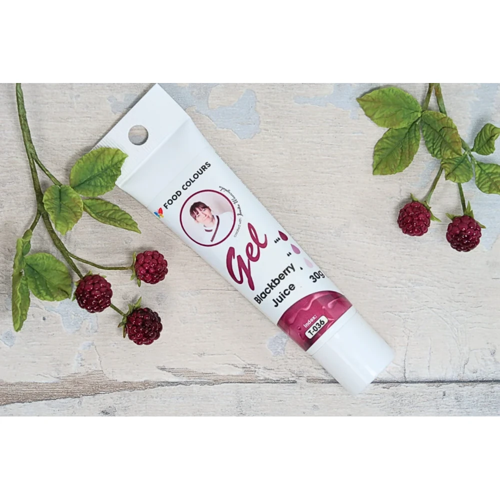 Barwnik spożywczy w żelu w tubce Food Colours - T-036 Blackberry Juice, Jeżynowy, 30g