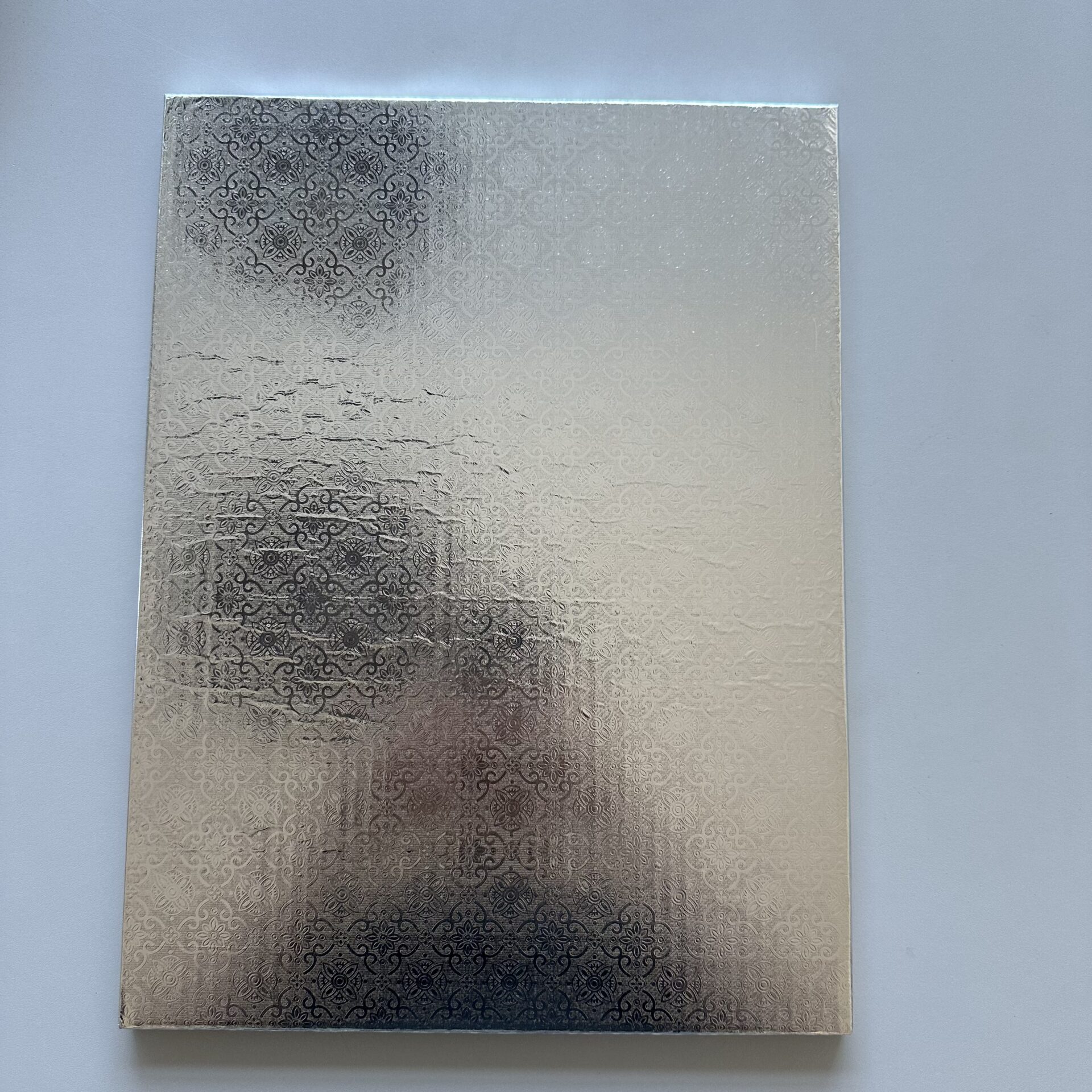 Podkład pod tort prostokątny Srebrny 30x40 cm, h 1 cm - PC Julita (OUTLET)