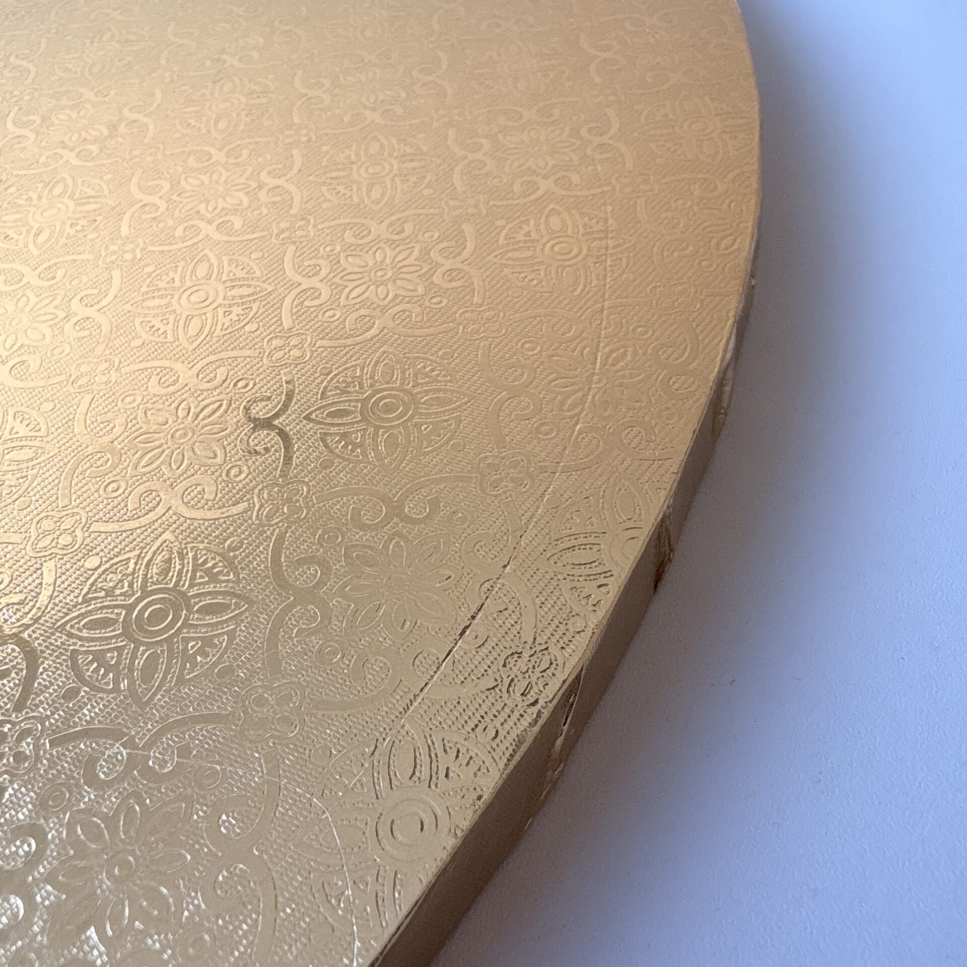 Gruby Podkład pod tort okrągły MDF Złoty Ø 45 cm, h 1,5 cm - PC Julita (OUTLET) - obrazek 3