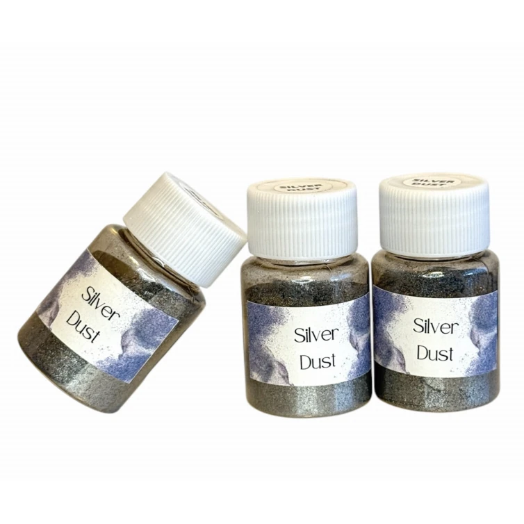 Jadalny barwnik w proszku - 10 g - Sprinkle It! Silver Dust, Ciemny Srebrny - bez E171