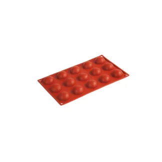 Pavoni FR039 Semisfera – forma silikonowa do monoporcji półkula, Ø 50 × 23 mm, 15 gniazd po 33 ml