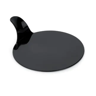 Pavoni VP3NR – czarne okrągłe podkładki pod monoporcje z uchwytem Ø 80 mm