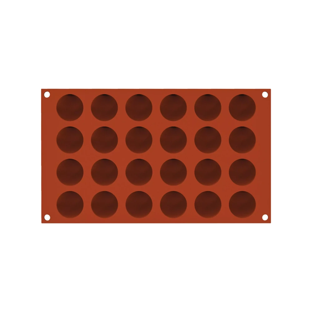 Forma silikonowa Półkule śr. 35 mm - Silikomart SF535 Terracotta - 24 gniazda