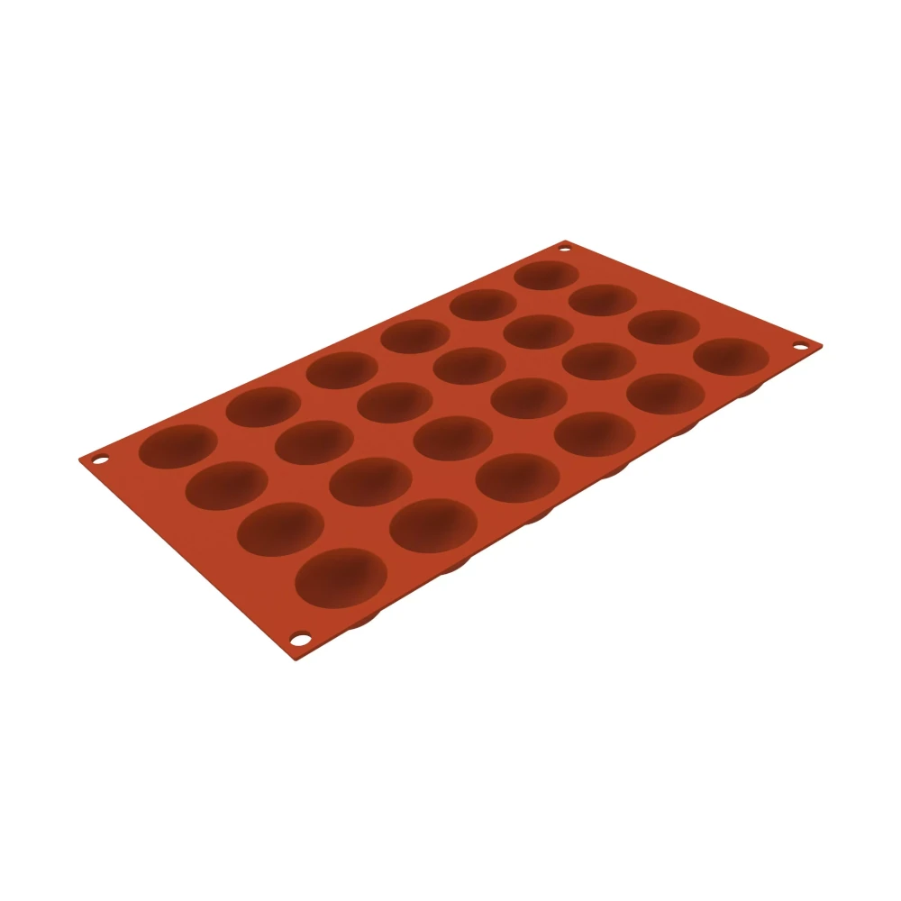 Forma silikonowa Półkule śr. 35 mm - Silikomart SF535 Terracotta - 24 gniazda