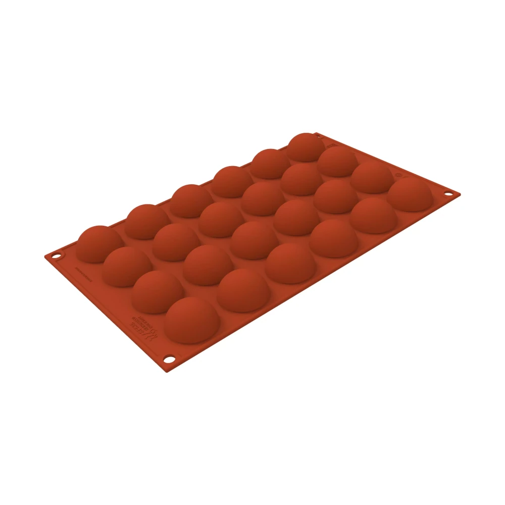 Forma silikonowa Półkule śr. 35 mm - Silikomart SF535 Terracotta - 24 gniazda