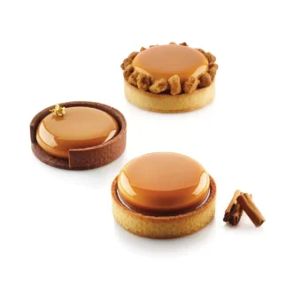 Silikomart Kit Tarte Ring Round 80 – zestaw do eleganckich tartaletek i monoporcji Ø80 mm × h20 mm