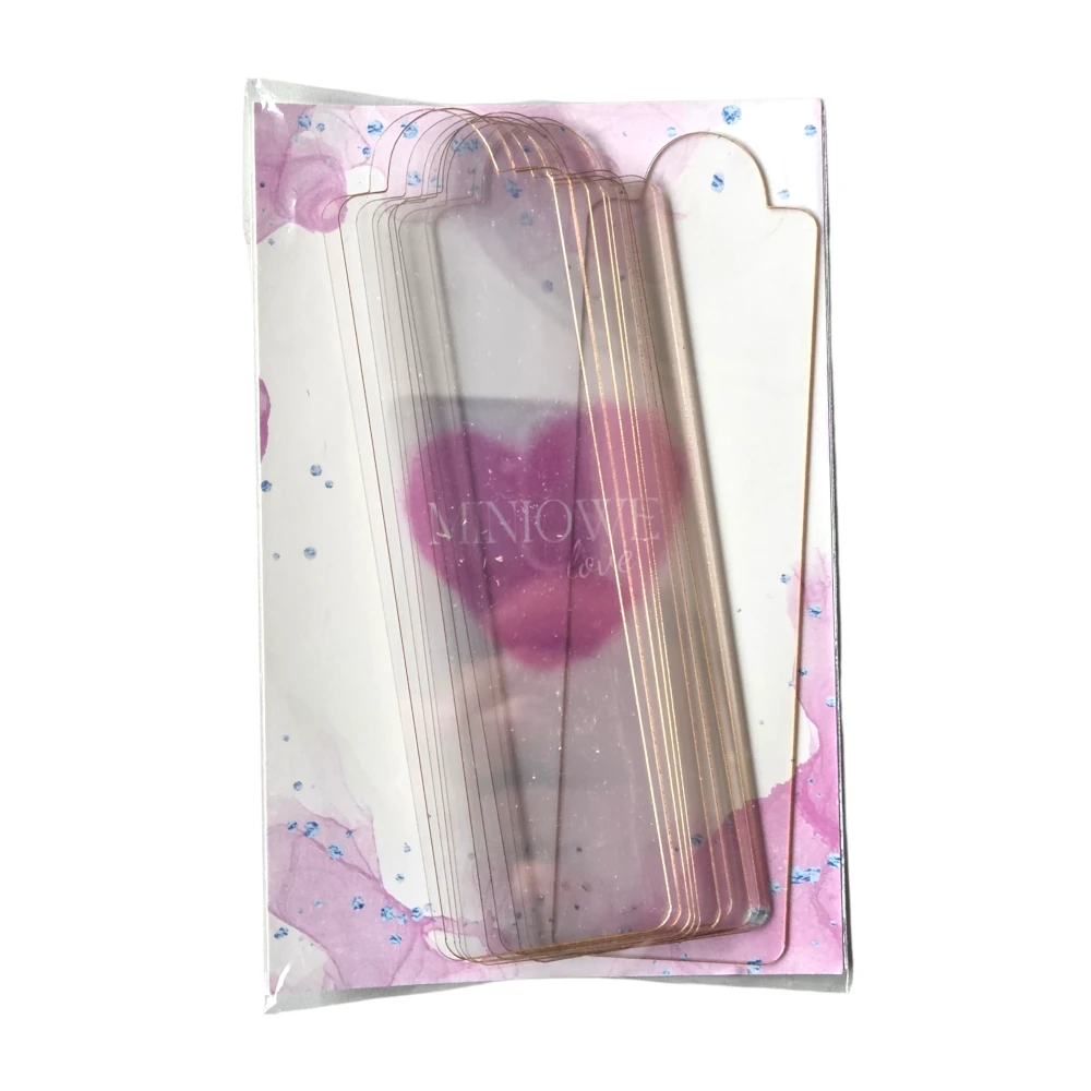Ekskluzywna podstawka z uchwytem pod eklery 13 x 4 cm + rączka – plexi – zestaw 10 szt. - Miniowe Love