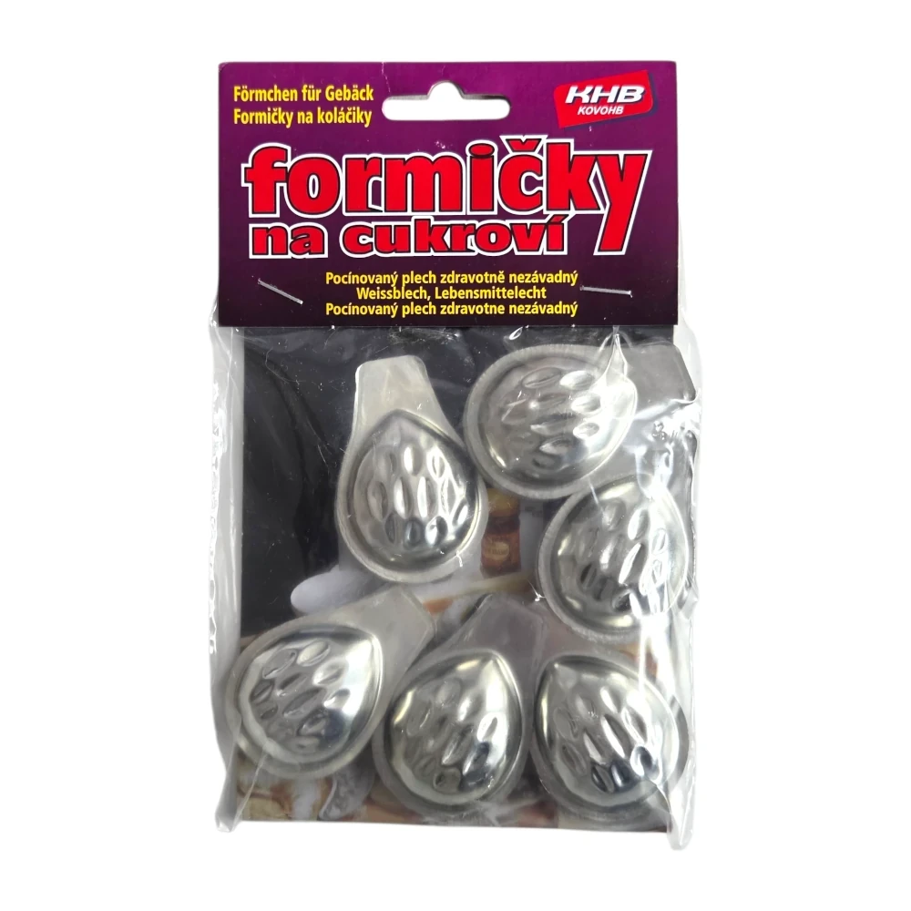 Foremki do orzeszków metalowe 30 szt. – 4 cm