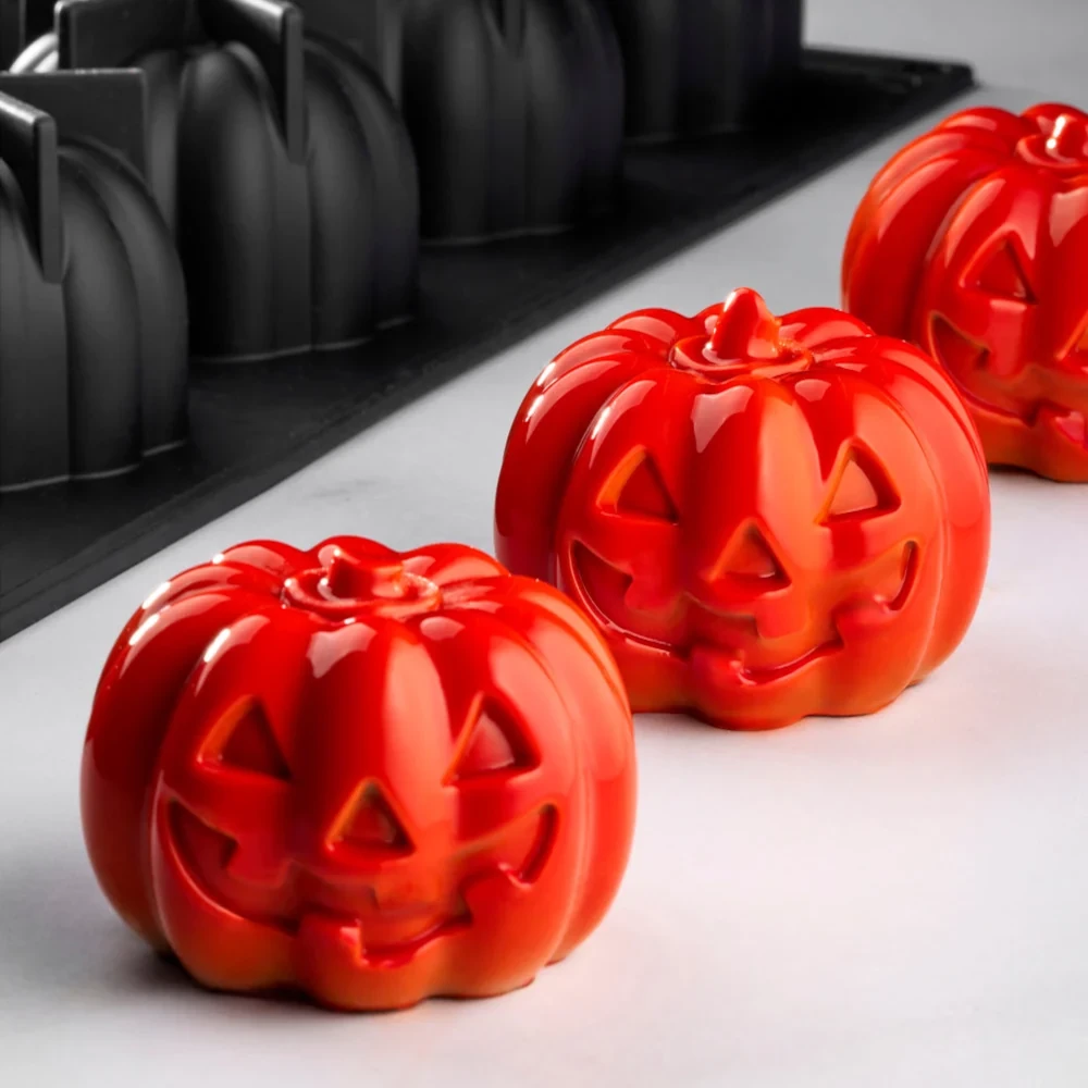 Pavoni Pumpkin PX43131 – forma silikonowa do monoporcji Dynia 3D, 15 × 125 ml